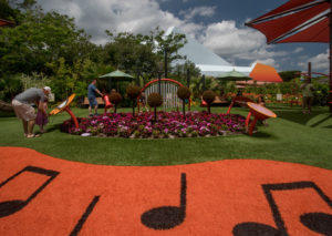 playground with synthetic grass installed
